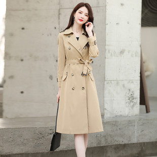 气质流行时尚 风衣女中长款 爆款 女装 大衣外套 英伦风2025年秋季