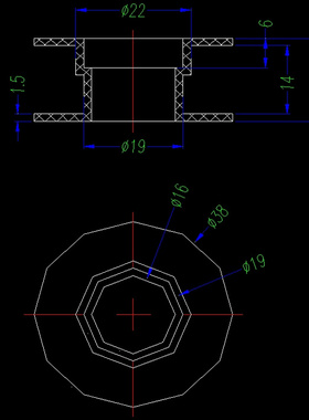 ABS线圈骨架注塑模设计19239+二维图5张+文档