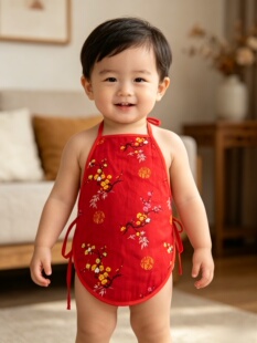 艾绒肚兜宝宝成人小孩婴儿肚围保健艾绒布艺多种花色艾草肚兜