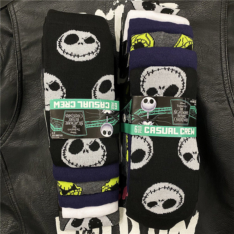 圣诞夜惊魂卡通中筒袜,模玩/动漫/周边/娃圈三坑/桌游,动漫T恤/鞋帽/服装,淘宝优惠券,粉丝福利购,淘宝优惠卷