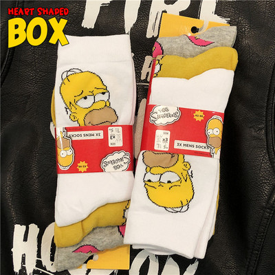 辛普森卡通中筒袜