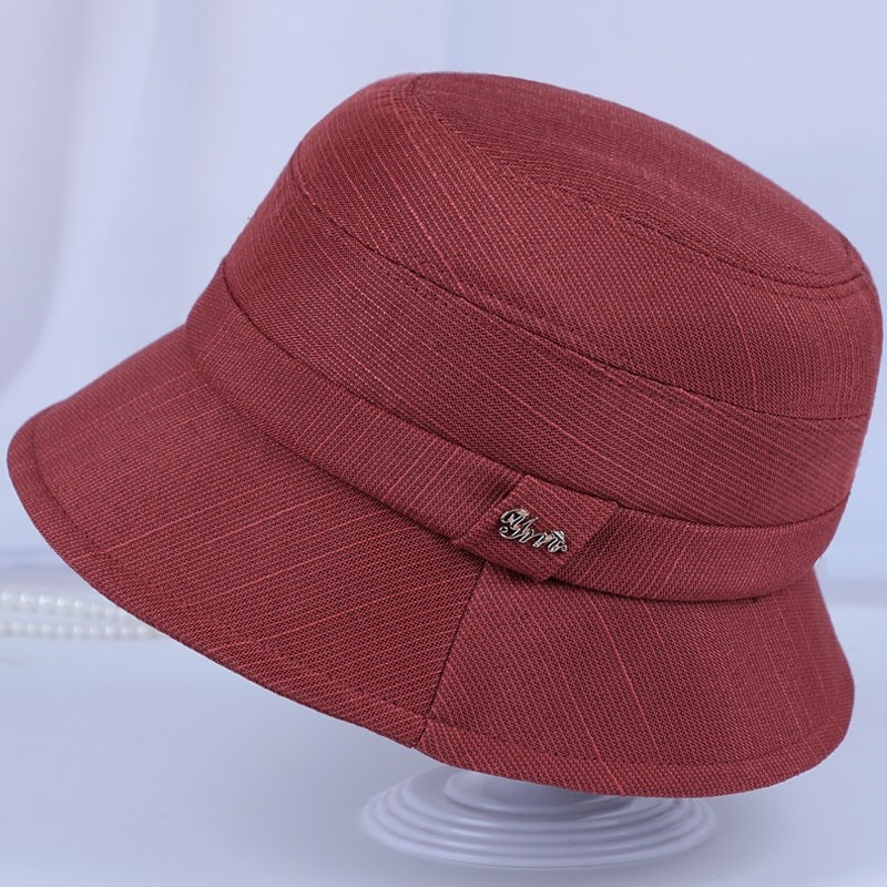春秋天帽子女妈妈遮阳渔夫帽薄款中老年人奶奶盆帽礼帽老太太布帽
