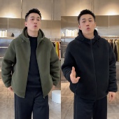 新款 3.0版 双面摇粒绒连帽外套男士 冬季 高档加厚保暖情侣开衫 卫衣