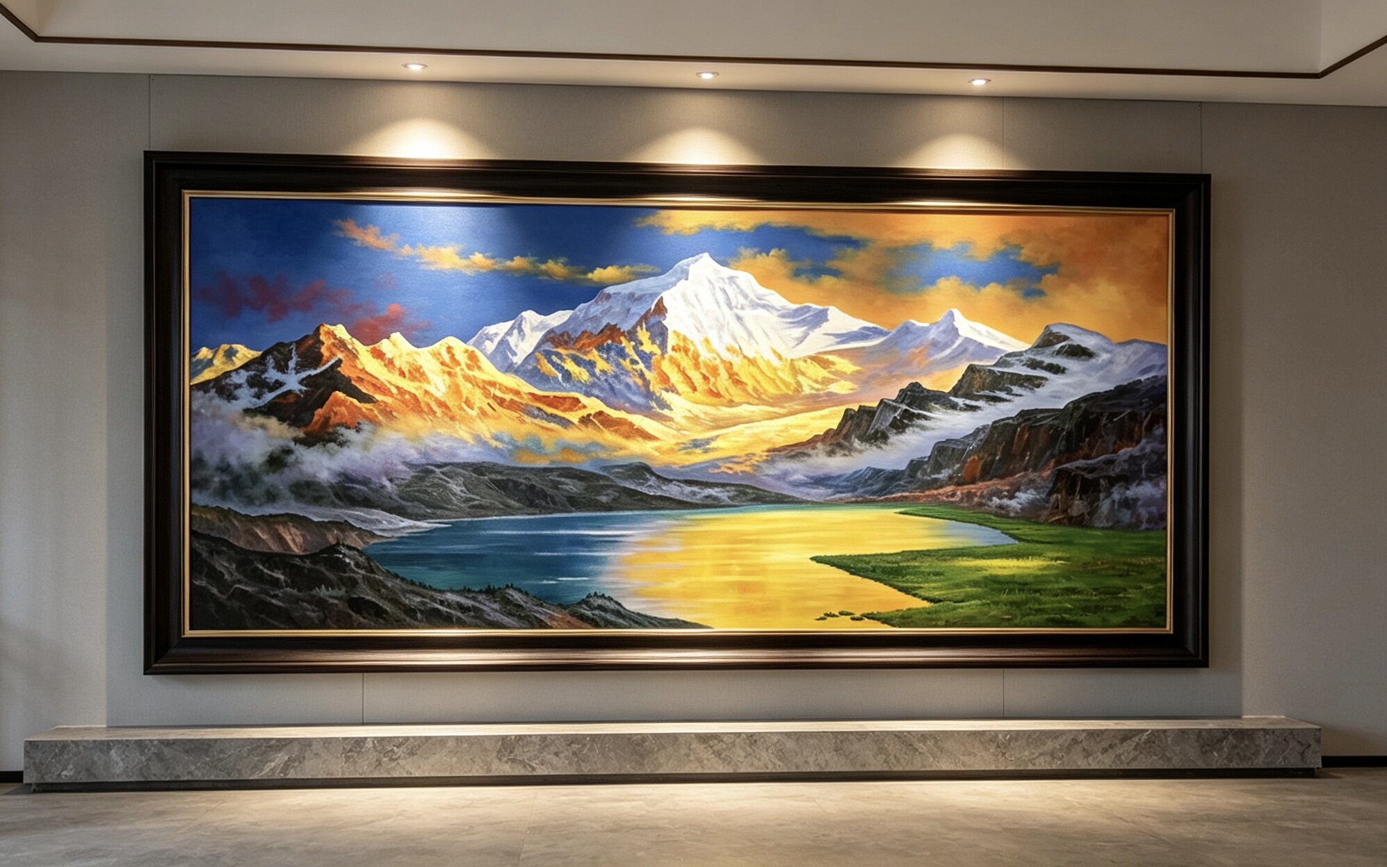 客厅装饰画 现代金山手绘油画 油画