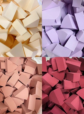 一次性扇形三角海绵粉扑干湿两用化妆粉扑柔软细腻不吃粉化妆海绵