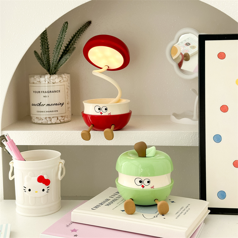 创意小苹果小台灯可爱女生卧室房间床头氛围感桌面装饰照明灯礼品