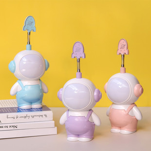 卡通太空人夜灯 可爱便携儿童卧室床头起夜灯USB充电急用灯小礼物