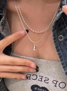 叠戴项链女配饰双层锁骨链ins风