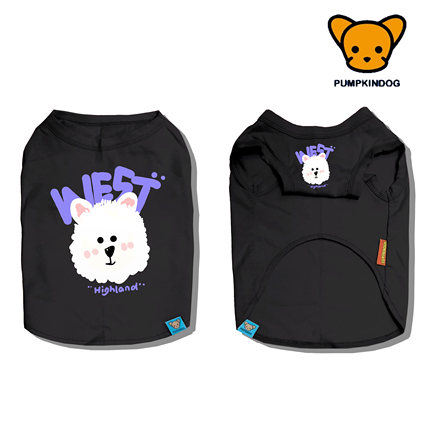 PUMPKINDOG 雪纳瑞纯棉背心西高地短袖T恤睡衣小中型狗狗宠物衣服