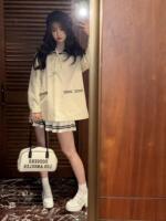 Guoxian Yu Shuxin Jin Caixuan's same style koi footwear rebellious ballet bow tie Mary Jane