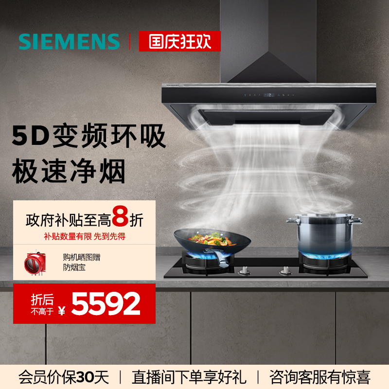 西门子欧式抽油烟机大吸力家用5D