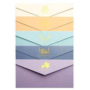 简繁信封信纸套装成人成长礼复古欧式ins高级感小文艺书信情书简约日系贺卡明信片袋创意卡片情侣精致信火漆