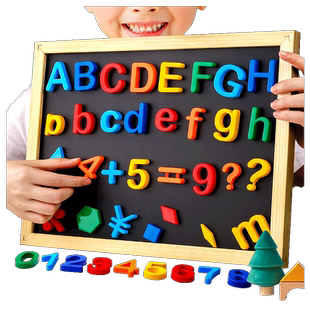 数字贴26个英文字母磁力贴强磁性磁铁磁吸教学教具拼音英语单词卡片磁贴冰箱早教黑板贴白板儿童大号益智玩具
