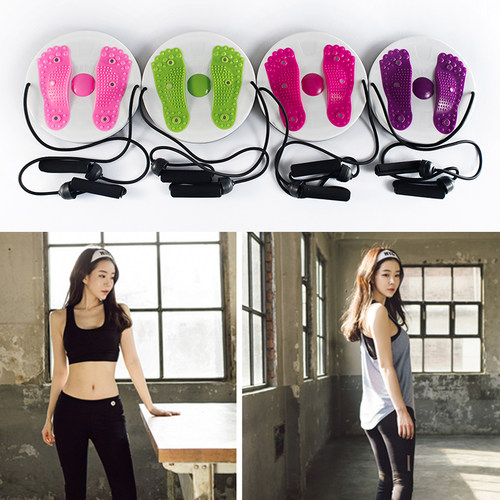 拉绳扭腰盘女塑身减肥运动转盘跳舞机瘦肚子家用健身器材瘦腰神器 - 封面