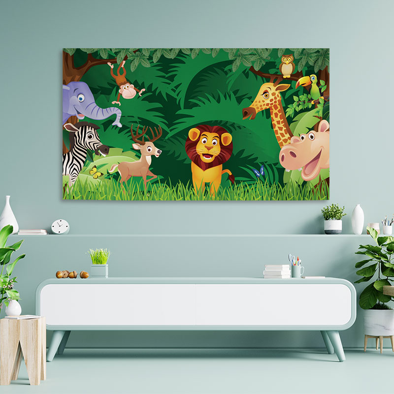 卡通电视机罩防尘盖布轻奢风格