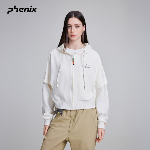 +phenix户外休闲抗菌针织夹克女