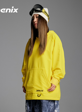 phenix菲尼克斯X-niX男女款防泼水滑雪卫衣宽松版运动套头连帽衫