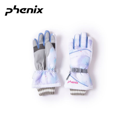 phenix菲尼克斯SKI竞技系列炫彩印花男女儿童滑雪手套户外休闲