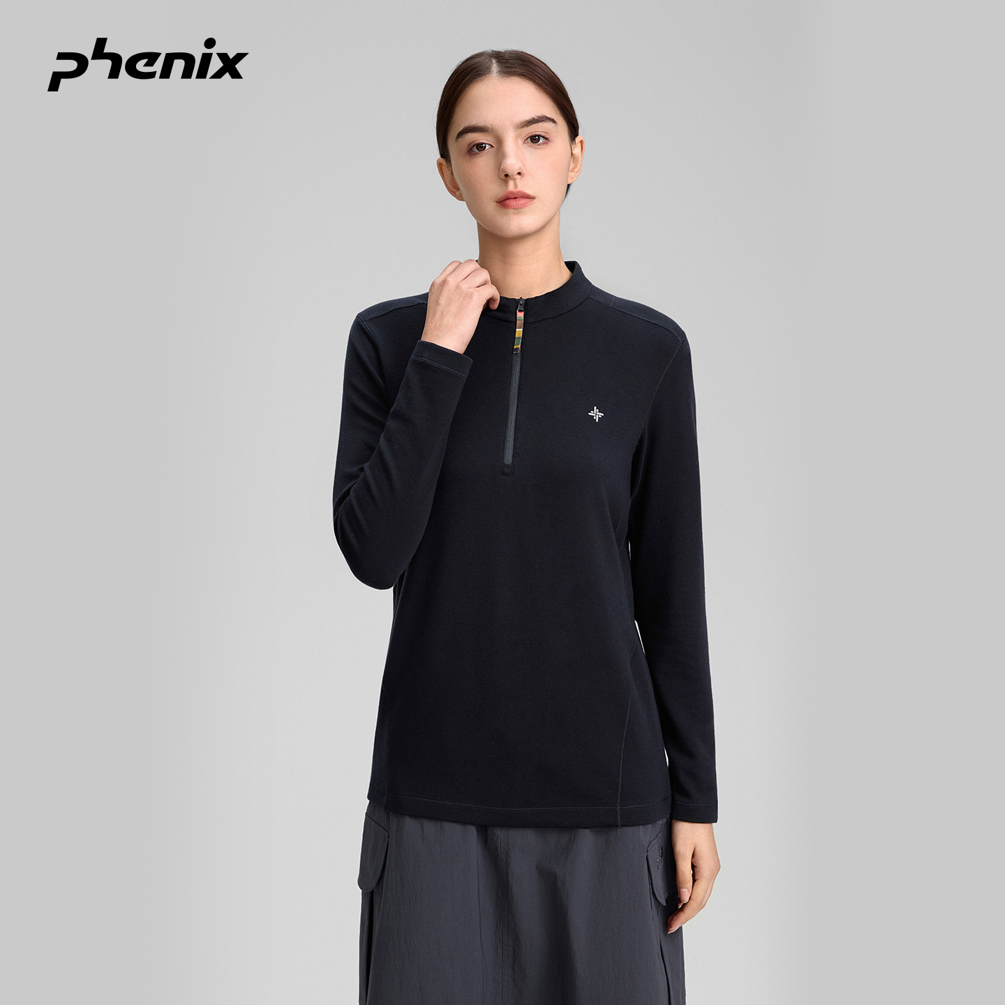 phenix天丝羊毛长袖T恤男女款