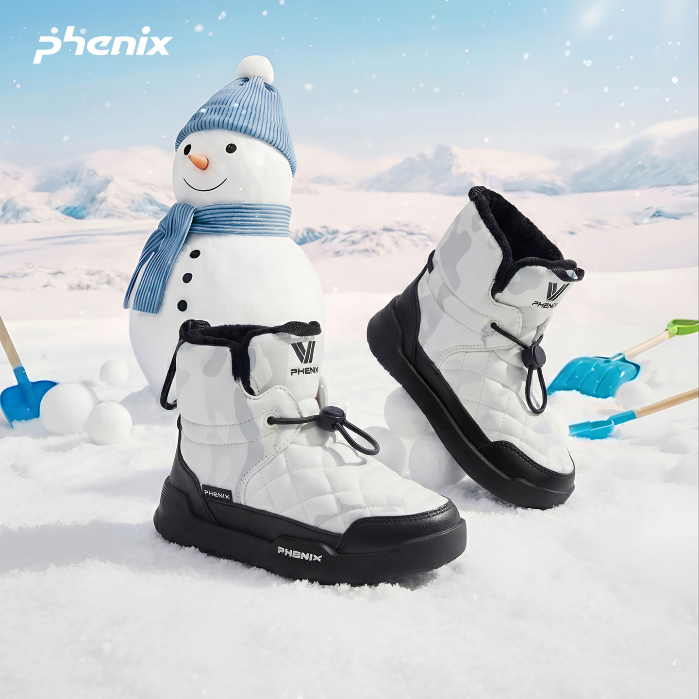 phenix抱抱鞋男女童高帮雪地靴图片