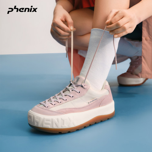 phenix户外复古真皮厚底嘭嘭板鞋