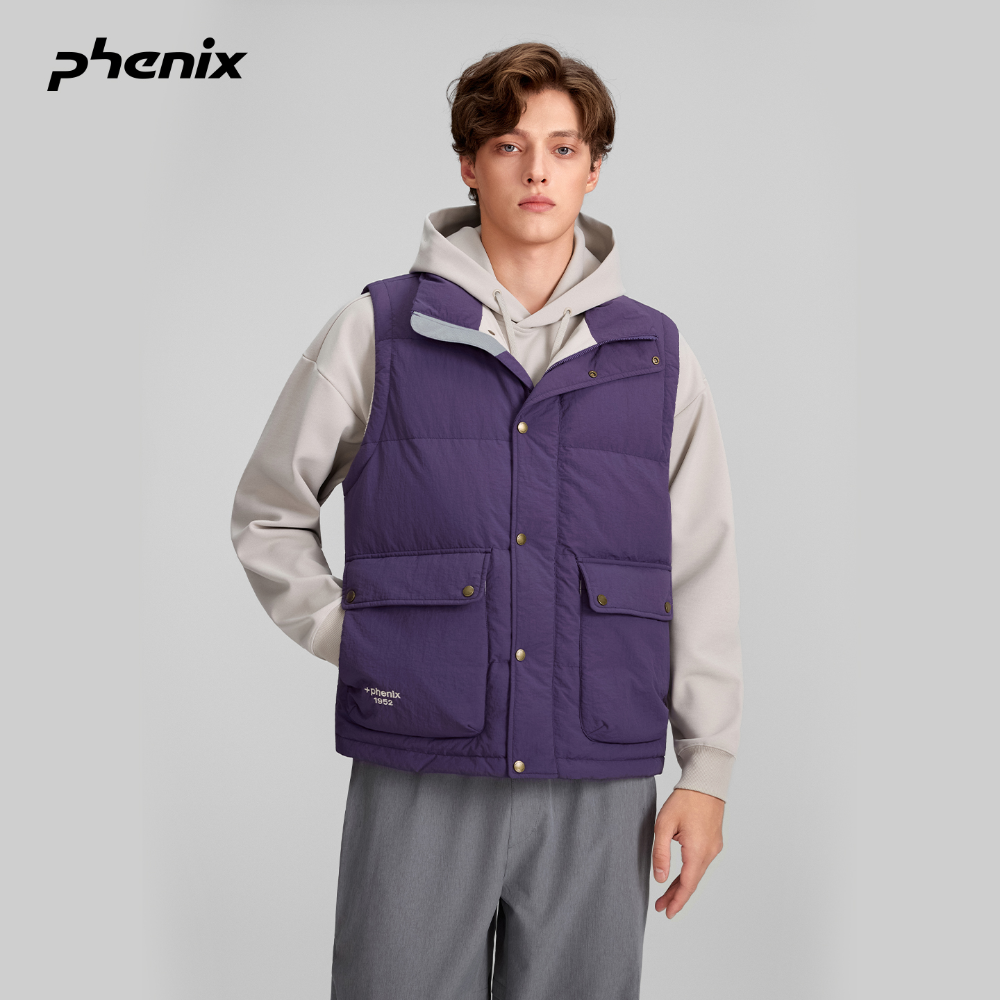 phenix户外防泼水鹅绒羽绒马甲女