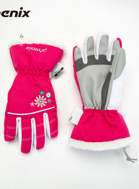 phenix菲尼克斯SKI竞技系列大童保暖加厚防风防寒防泼水滑雪手套