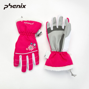 phenix菲尼克斯SKI竞技系列大童保暖加厚防风防寒防泼水滑雪手套