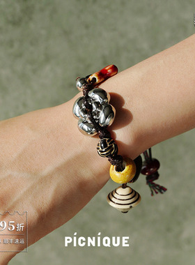 野兽派花花串珠编绳手链