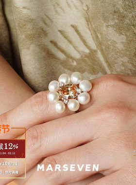 MARSEVEN珍珠雏菊戒指