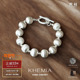 KHEMIA 纯银Nacre手链 原创小众原创设计磨砂质感简约气质腕饰