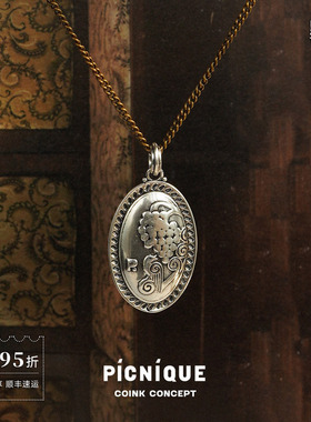 PICNIQUE夜莺与果实复古钱币项链