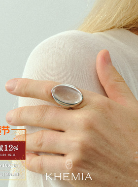 KHEMIA天然水晶戒指高级感纯银