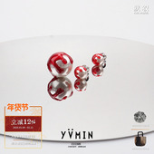 YVMIN尤目x 原创小众精致耳饰 嗜血少女滴血珍珠耳钉 SHUSHU TONG