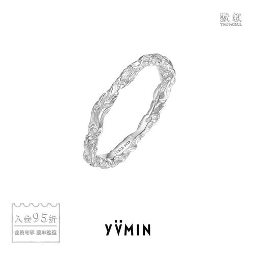 YVMIN尤目糖纸肌理纯银细戒指