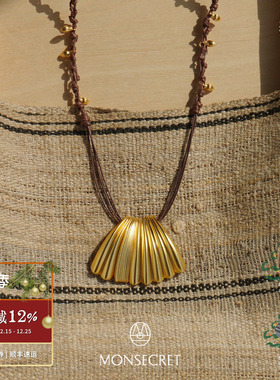MONSECRET棕榈叶编绳项链