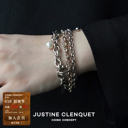 JUSTINE CLENQUET 23SS Kirby Bracelet 法国设计师个性链条手链