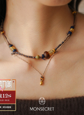 MONSECRET棕榈籽细绳项链