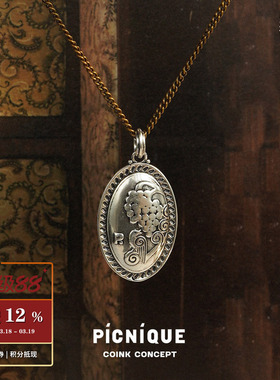 PICNIQUE夜莺与果实复古钱币项链