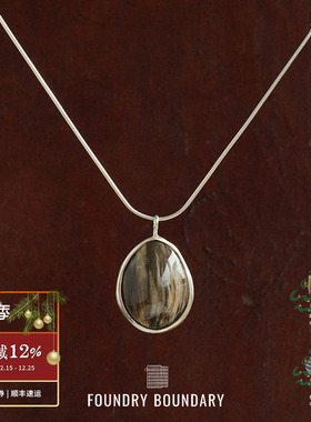 FOUNDRY BOUNDARY 大贝果项链 纯银原创小众设计师毛衣链 默叙