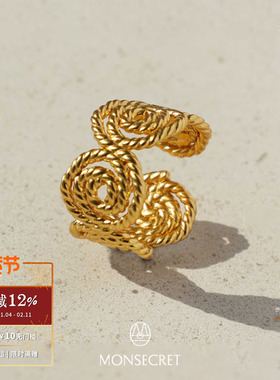 MONSECRET太阳图腾绳结戒指