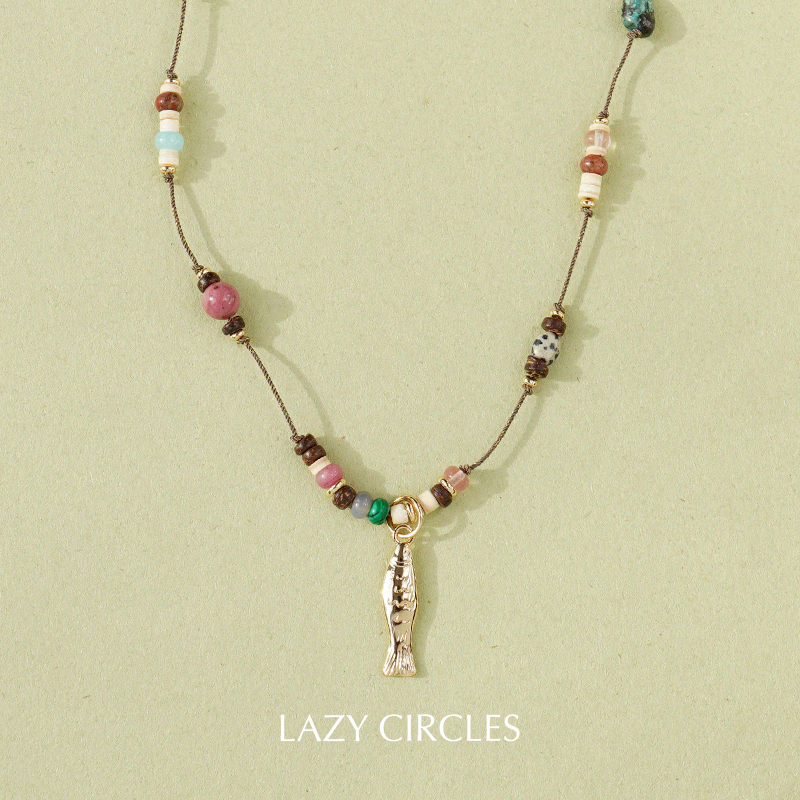 LAZY CIRCLES 宝藏岛项链 原创小众设计复古休闲度假锁骨链 默叙