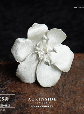 AOKINSIDE925纯银影织花戒