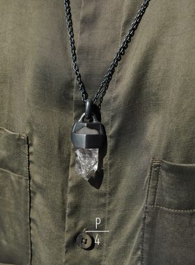 PARTS OF FOUR Talisman透明紫水晶吊坠项链 手工纯银法国设计