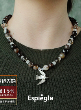 小鸟妈妈宝石编珠项链