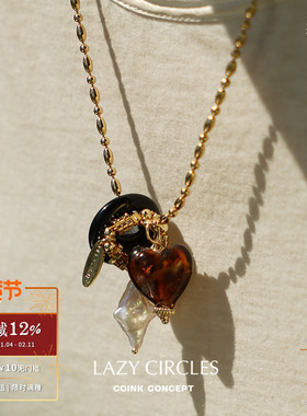 LAZY CIRCLES 情人米珠项链 原创设计小众复古气质高级感锁骨链
