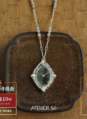 ATELIERSO棱形贝母怀表项链