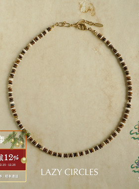 LAZYCIRCLES宝石贝壳项链