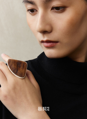 QIQI器契足迹纯银大戒指