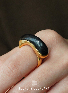 FOUNDRY BOUNDARY 月牙切果戒指 纯银原创小众设计师 默叙